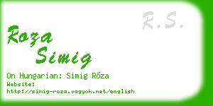 roza simig business card